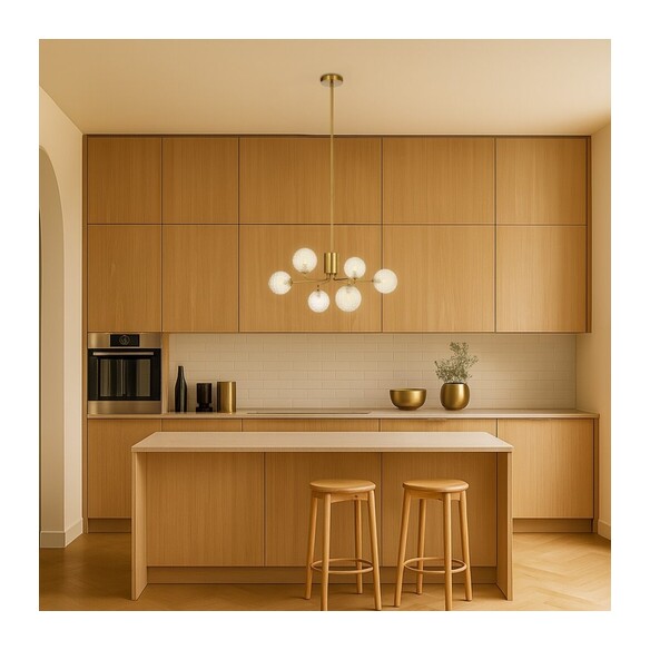 FELTON PE06AGSM - 6 Light Pendant Antique Gold - FELTON PE06AGSM