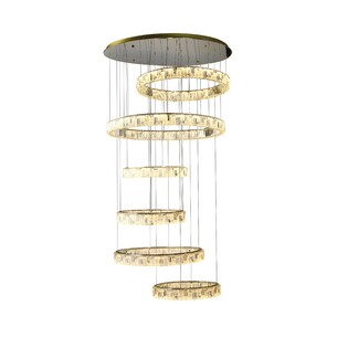 RIAS PE6T-GD3C - 6 Tier Pendant - GoldRIAS PE6T-GD3C