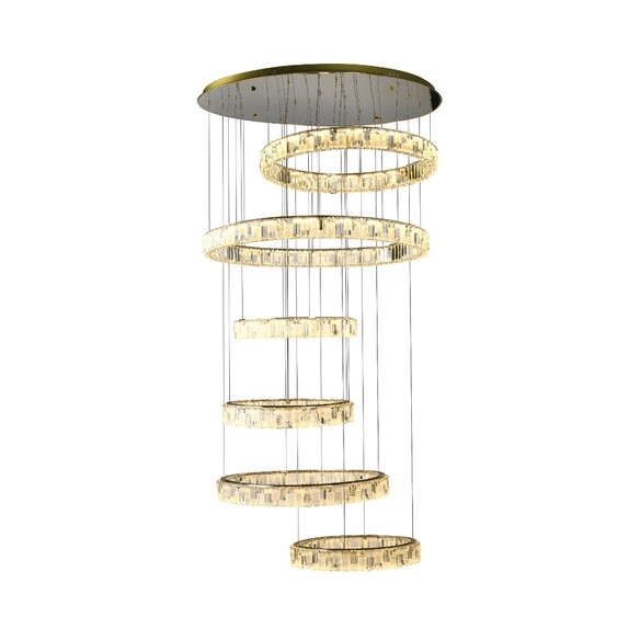 RIAS PE6T-GD3C - 6 Tier Pendant - Gold