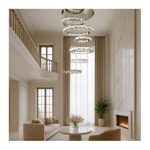 RIAS PE6T-GD3C - 6 Tier Pendant - GoldRIAS PE6T-GD3C