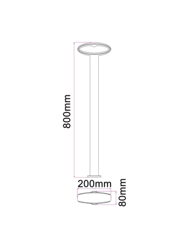 Exterior 9 watt LED Bollard Open Oval Height HORUS4