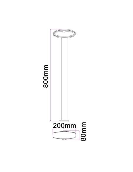 Exterior 9 watt LED Bollard Open Oval Height HORUS4