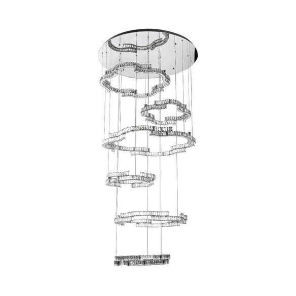 JURA PE6T-CH3C - 6 Tier Pendant - Chrome