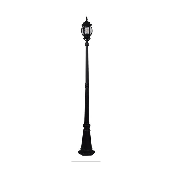 HV1671W-BLK - Trener Aluminium Black Coach Single Post Light