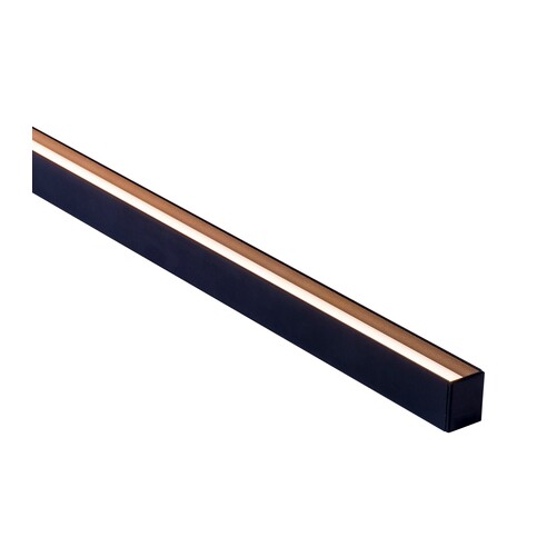 Suspended or Surface Mounted Black Aluminium Profile - Long Run Diffuser (Per Metre - Up To 20m)