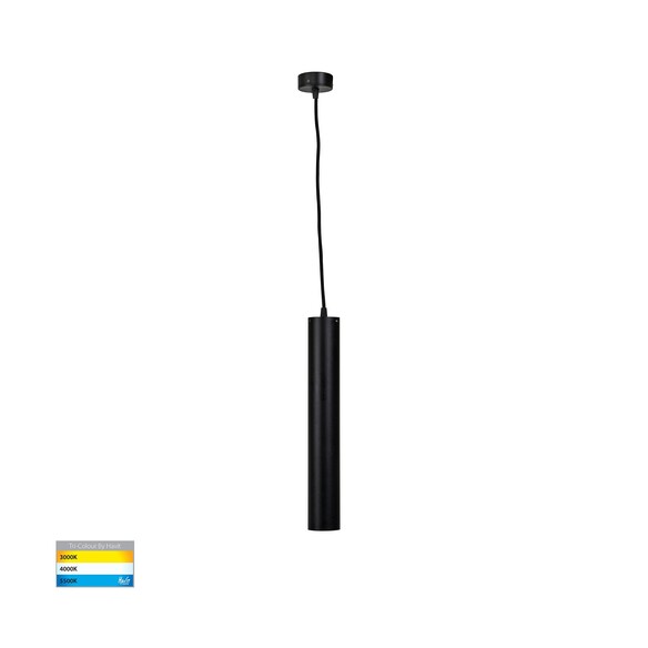 HV5899T-BLK - Henger Black 9W Cylinder LED Pendant