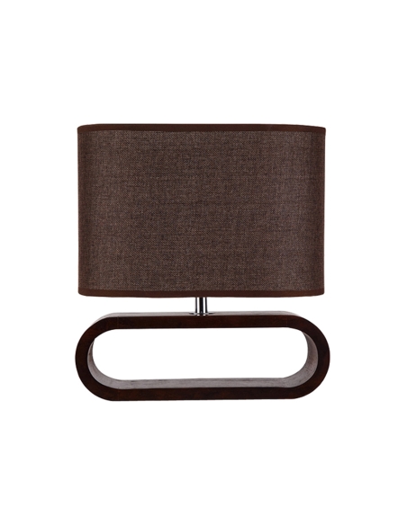 LOTUS2 - LOTUS Blonde / Dark Wood Cloth Shade Table Lamps - Off Switch Not Suitable For Dimming Base: W300xD100mm Warranty: 1...