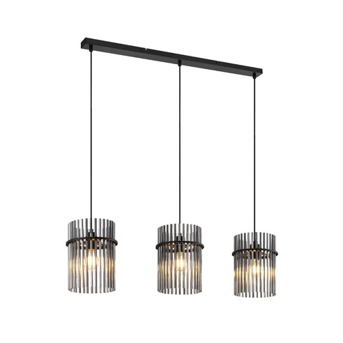 3 Light Pendant - Black