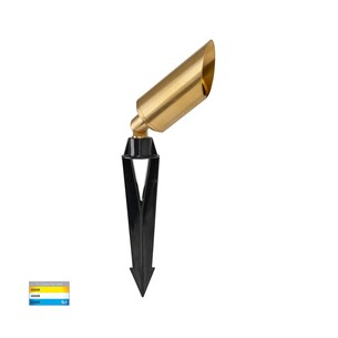 HV1458T-BR - Shawl Solid Brass 5W LED Garden Spike LightHV1458T-BR