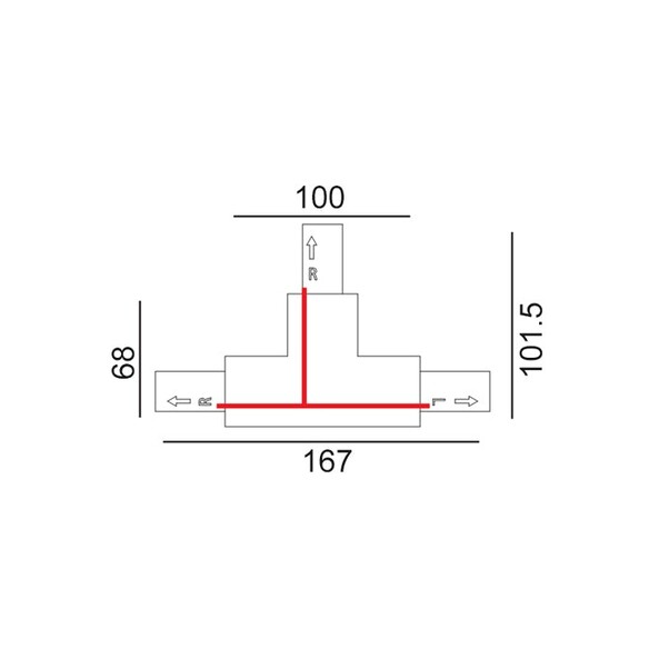 TRK3WH2M - 4 Wire 3 Circuit Universal Tracks, TRK3WH2M