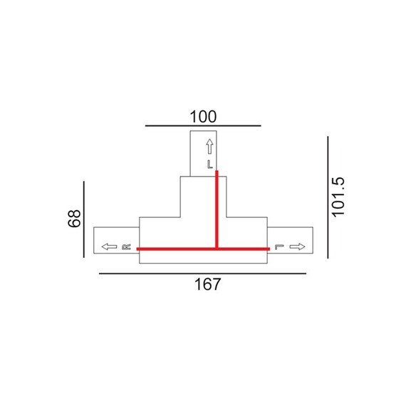 TRK3WH2M - 4 Wire 3 Circuit Universal Tracks, TRK3WH2M