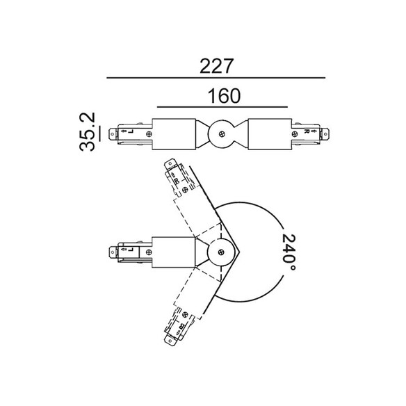 TRK3WH2M - 4 Wire 3 Circuit Universal Tracks, TRK3WH2M