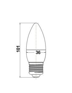GLOBE LED ES CAN 3W 3000K FR 230D (250 Lumens) WTY 3YRCAN24 2