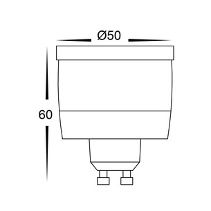 HV9506G - Green 240V GU10 LED GlobeHV9506G 2