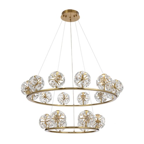 18 Light Pendant - Antique Gold