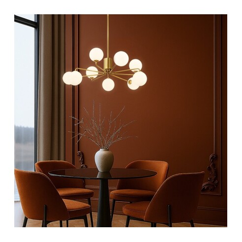 FELTON PE09AGFRT - 9 Light Pendant Antique Gold - FELTON PE09AGFRT