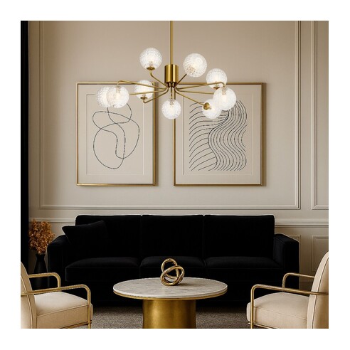 FELTON PE09AGFRT - 9 Light Pendant Antique Gold - FELTON PE09AGFRT