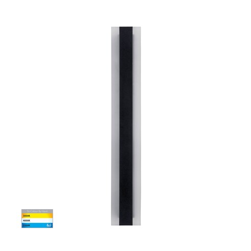 HV3582T-BLK-24V - Barline Aluminium Black 600mm HV3582T-BLK-24V