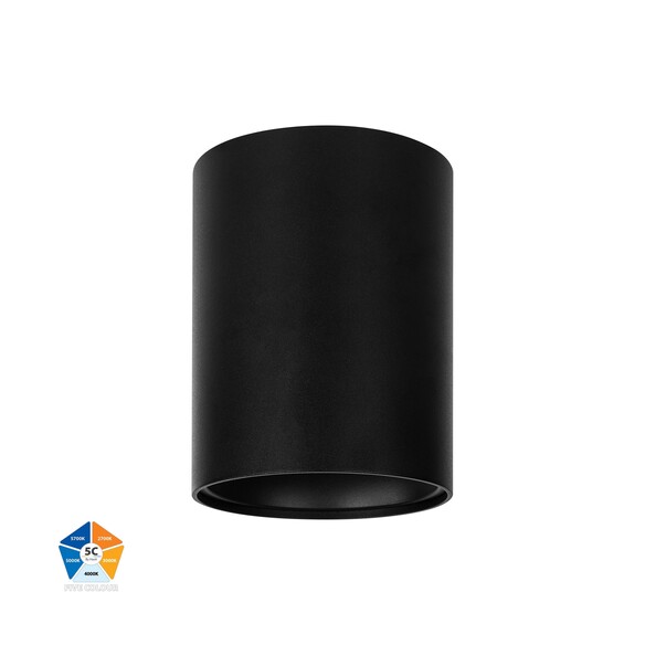 HV5843S-BLK - Nella Black 18W Surface Mounted LED Downlight