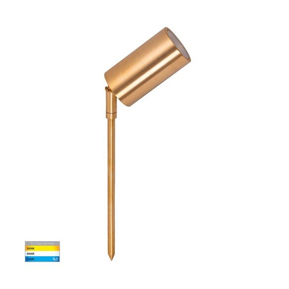 HV1457T - Tivah Solid Brass TRI Colour LED Garden Spike Light