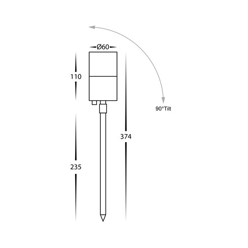 HV1457T - Tivah Solid Brass TRI Colour LED Garden HV1457T