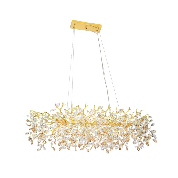 MOLENA PE10RE-GD - 10 Light Rectangular Pendant - Gold