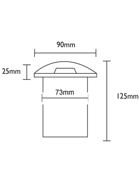 In-Ground/Wall One-way Round Light MR16 12V IGM1SS