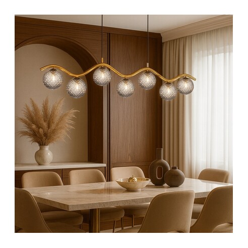 ORTON PE7-AGSM - 7 Light Pendant Antique Gold - ORTON PE7-AGSM
