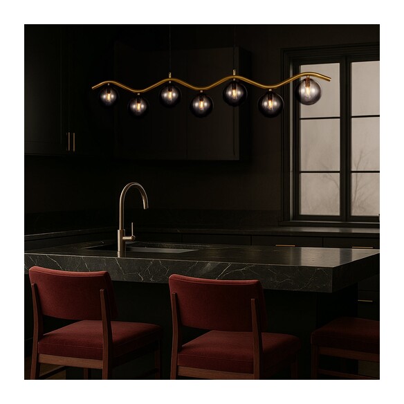 ORTON PE7-AGSM - 7 Light Pendant Antique Gold - ORTON PE7-AGSM