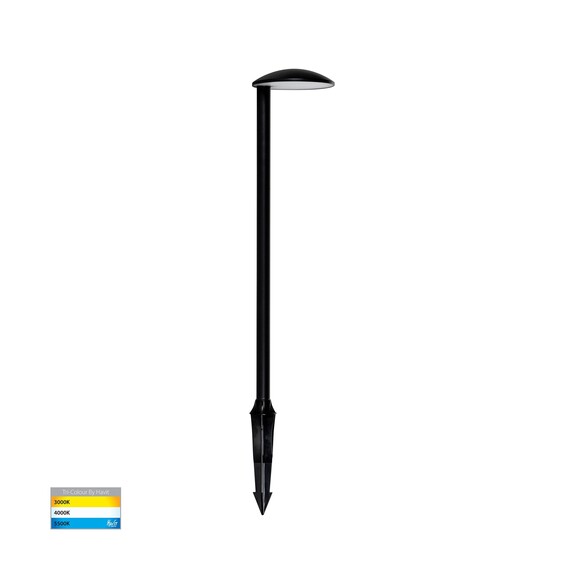 HV1527T-BLK-24V - Konoa Aluminium Black LED Bollard Spike Light