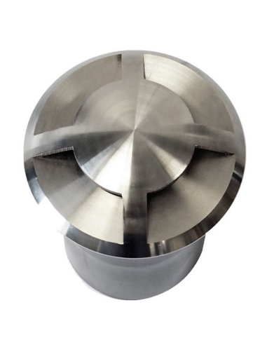 In-Ground/Wall Four-way Round Light MR16 12V Faceplate 87mm IP67 (no globe) - Stainless Steel
