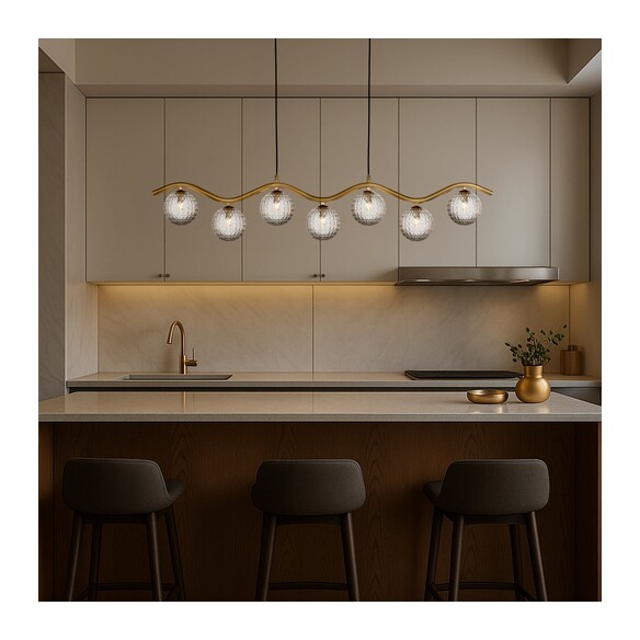 ORTON PE7-AGAMT - 7 Light Pendant Antique Gold - ORTON PE7-AGAMT