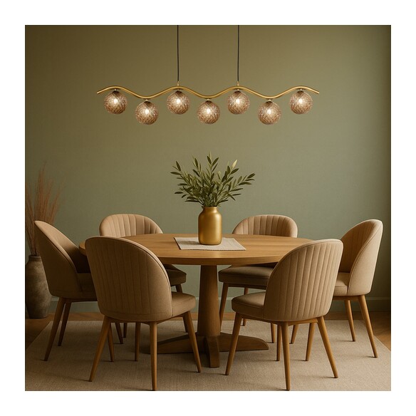 ORTON PE7-AGAMT - 7 Light Pendant Antique Gold - ORTON PE7-AGAMT