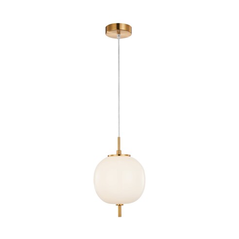 Interior Opal Matte / Smokey Black Mirror Finish Glass Round Pendant Lights