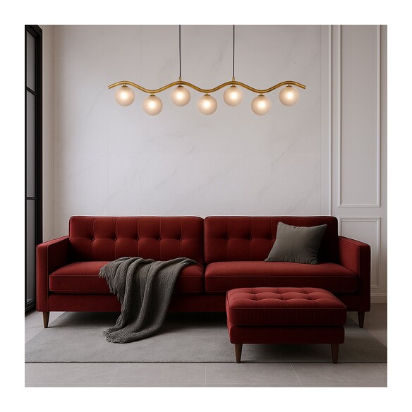 ORTON PE7-AGSMT - 7 Light Pendant Antique Gold - ORTON PE7-AGSMT