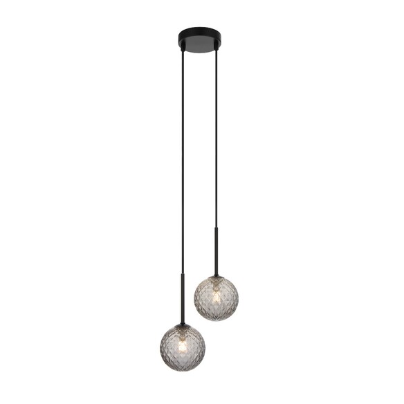 GASTON PE2-BKOM - 2 Light Pendant Black - Opal Matt