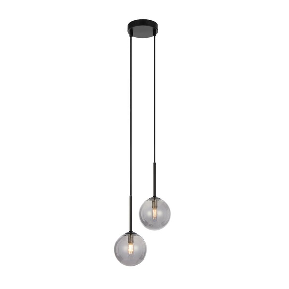 GASTON PE2-BKOM - 2 Light Pendant Black - Opal GASTON PE2-BKOM