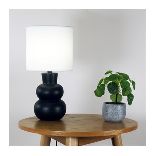 OL90163BK - HOLLA.35 Black Curvy Ceramic Table LampOL90163BK