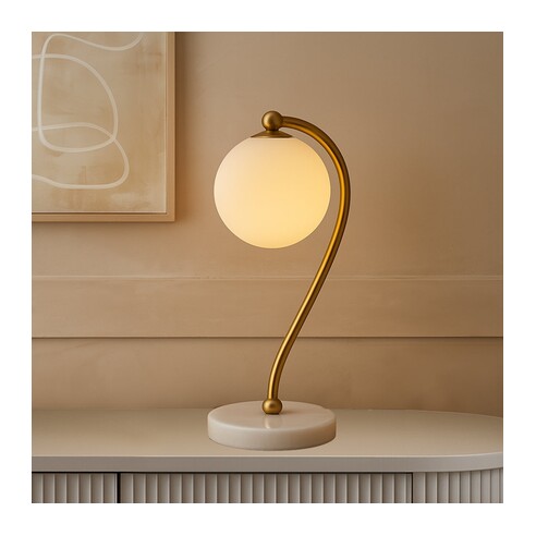 FELTON TL-WHMFRT - Table Lamp White Marble - FELTON TL-WHMFRT