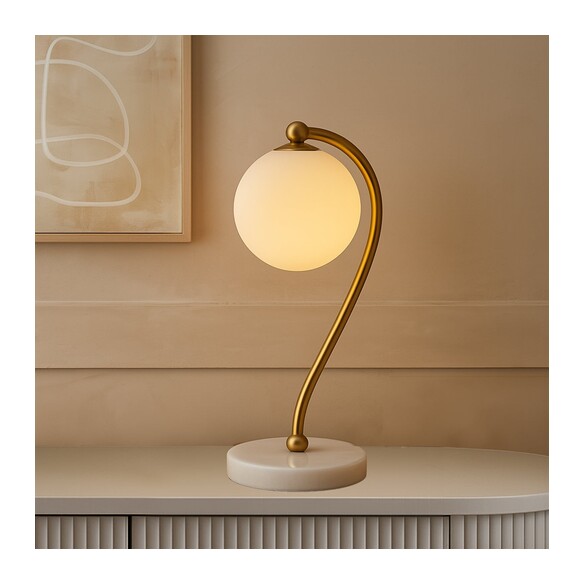 FELTON TL-WHMFRT - Table Lamp White Marble - FELTON TL-WHMFRT