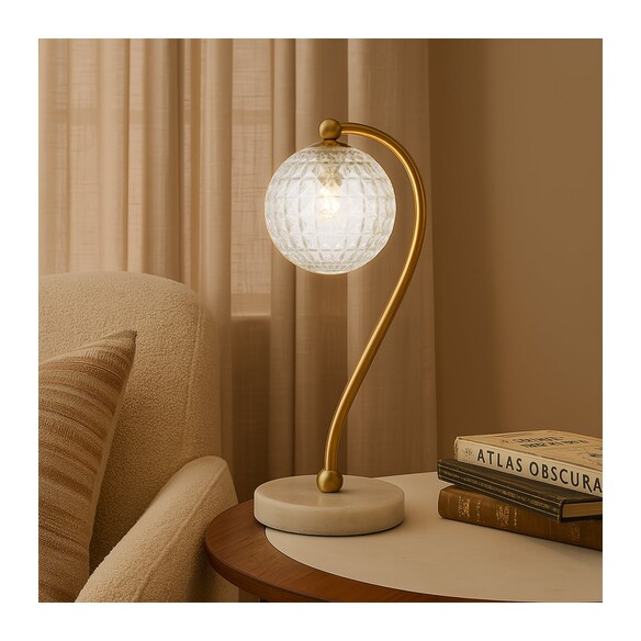 FELTON TL-WHMFRT - Table Lamp White Marble - FELTON TL-WHMFRT