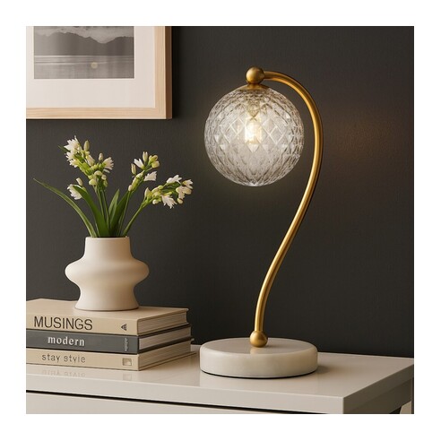 FELTON TL-WHMFRT - Table Lamp White Marble - FELTON TL-WHMFRT