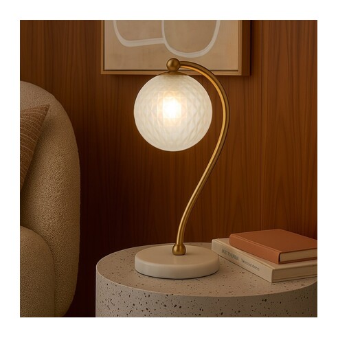 FELTON TL-WHMFRT - Table Lamp White Marble - FELTON TL-WHMFRT
