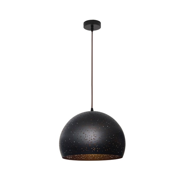 CELESTE2A - Bohemian Rustic Embossed Dome Shape Pendant Light