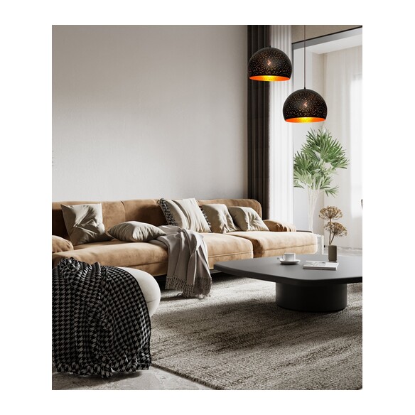 CELESTE2A - Bohemian Rustic Embossed Dome Shape CELESTE2A
