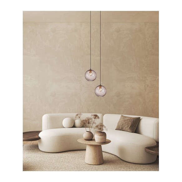 ESPIRAL2 - Interior Wine Glass Shade Wavy Finish ESPIRAL2