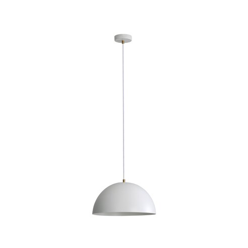 LEXI.35 Single White Metal Dome 35cm E27 Pendant