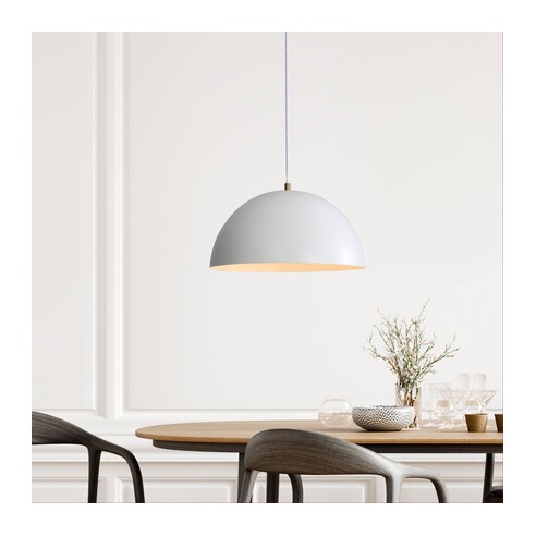 OL64920/35WH - LEXI.35 Single White Metal Dome OL64920/35WH