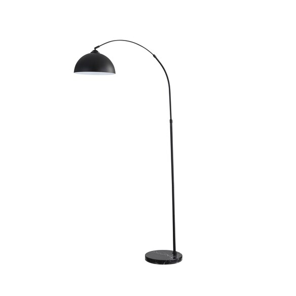 SL91203BK - Marmo Arc Floor Lamp with Marble Base Black