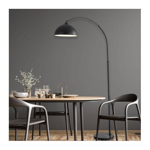 SL91203BK - Marmo Arc Floor Lamp with Marble Base SL91203BK